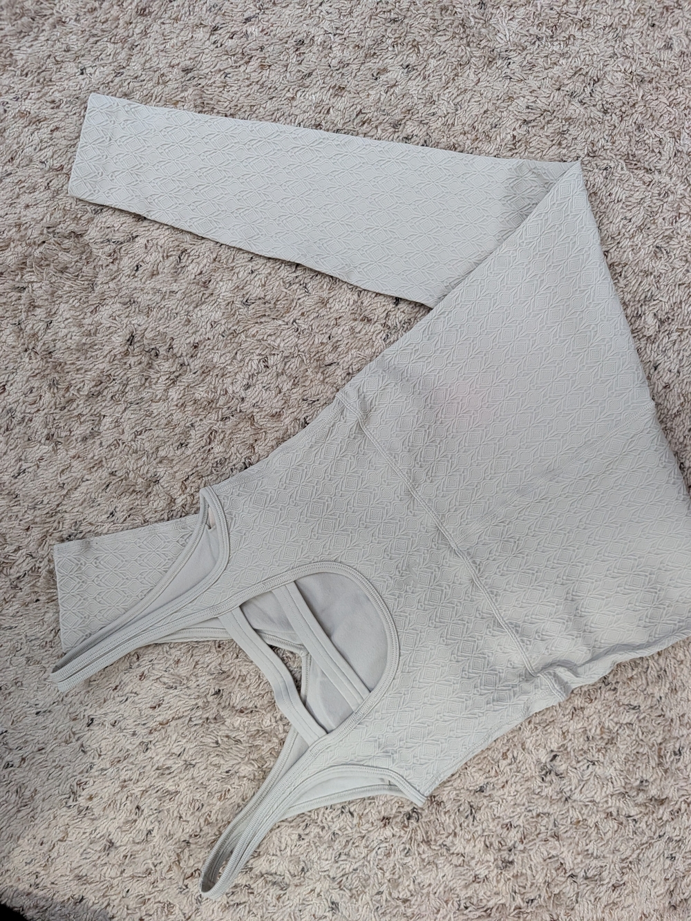 JoyLab Ivory Textured Seamless Jumpsuit